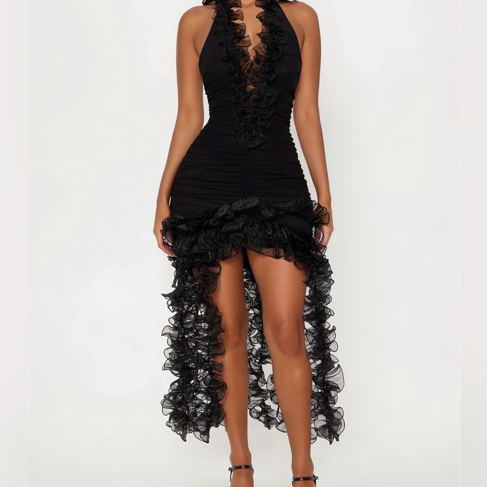 Black mesh mini Dress